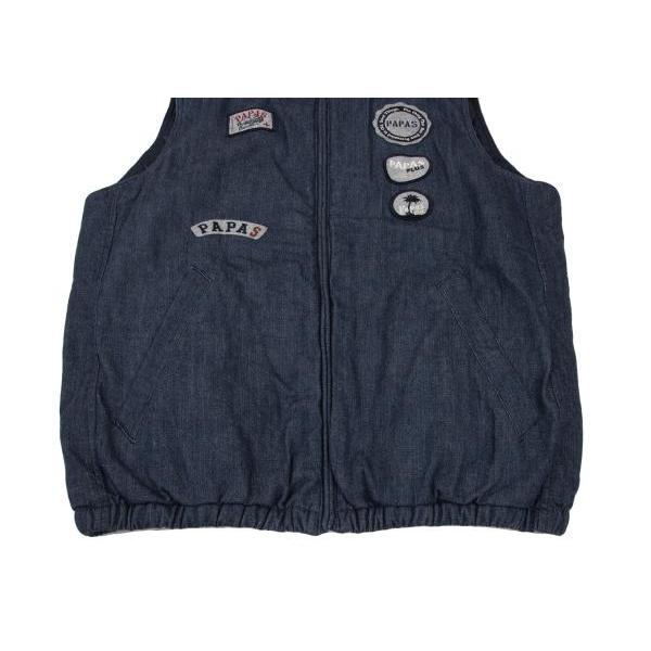 PAPAS（パパス） パパスプラスPapas+ フェルトワッペン中綿デニム