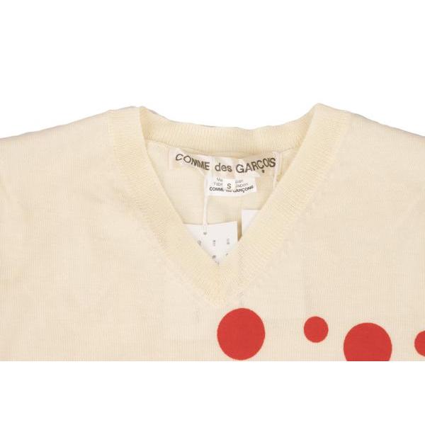 COMME des GARCONS（コムデギャルソン） ドットプリントウールVネック