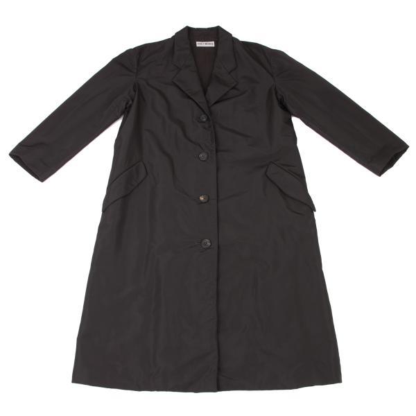 ISSEY MIYAKE（イッセイミヤケ） ナイロンウールロングコート 焦げ茶M