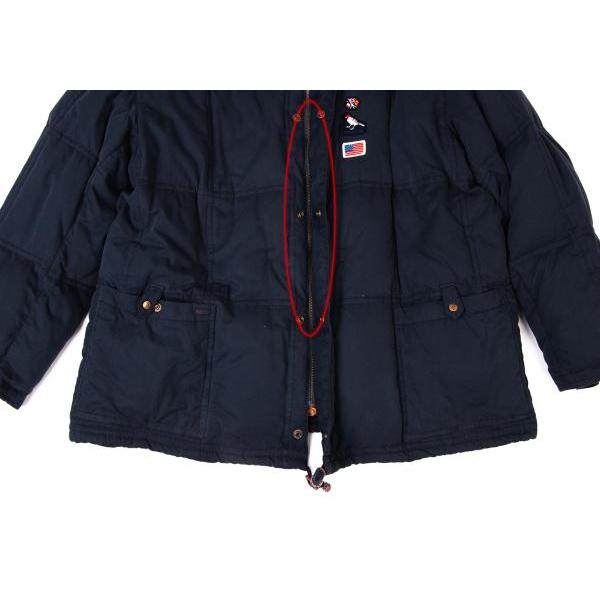 PAPAS（パパス） フローラルライニングダウンジャケット 紺L 【メンズ