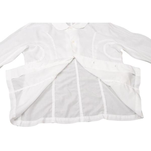 COMME des GARCONS（コムデギャルソン） ポリラウンドカラーシャツ 白S