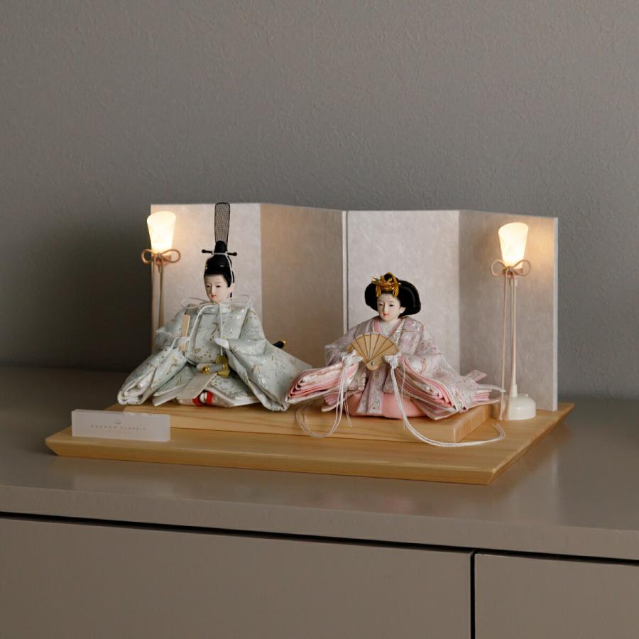 ぷりふあ 雛人形 コンパクト おしゃれ モダン 親王飾り インテリア