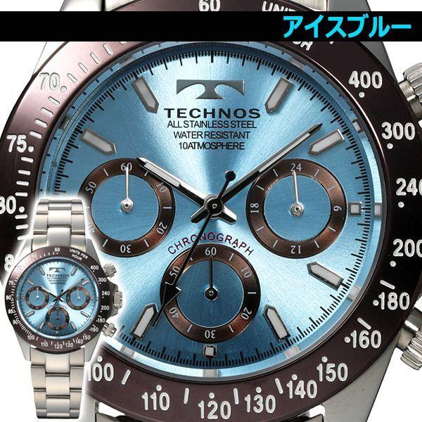 TECHNOS[テクノス]スポーツクロノグラフ/アイスカラーダイヤルVer