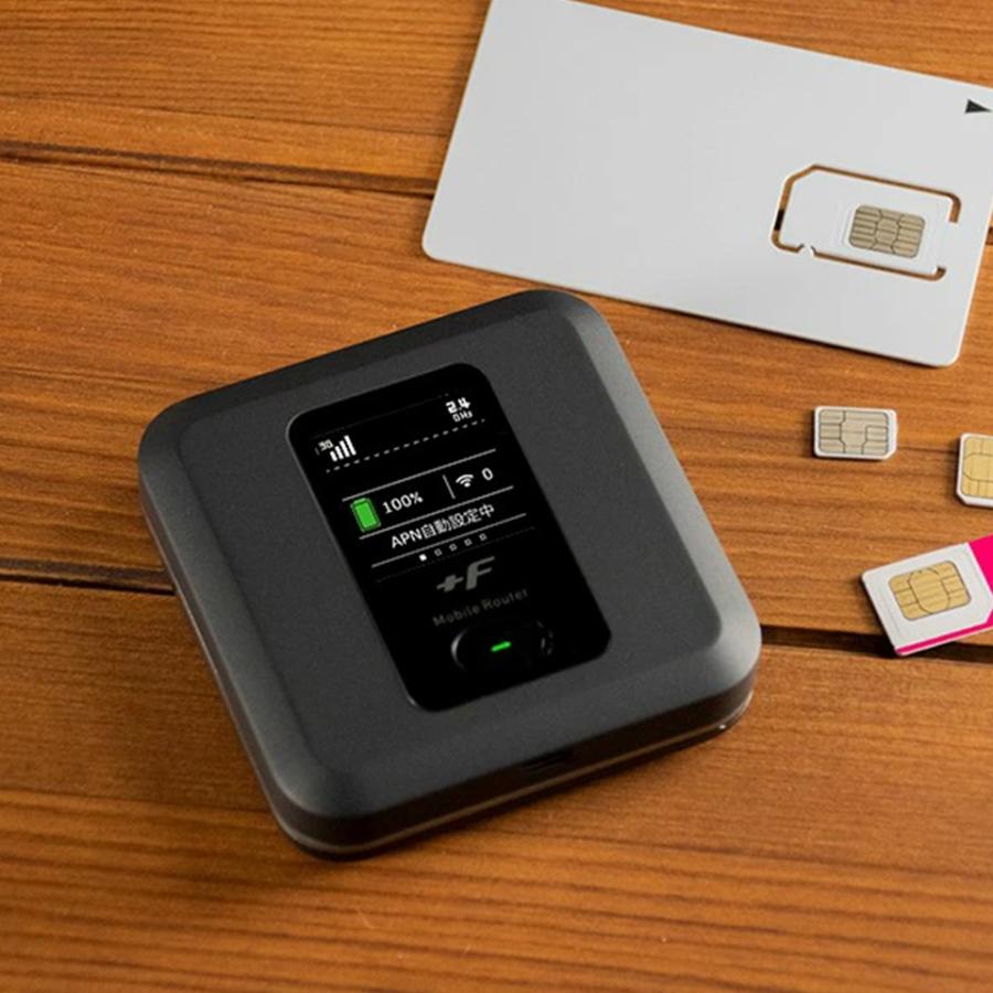 富士ソフト+F FS040W SIMフリー 4G対応 モバイルルーター FS040WMB1