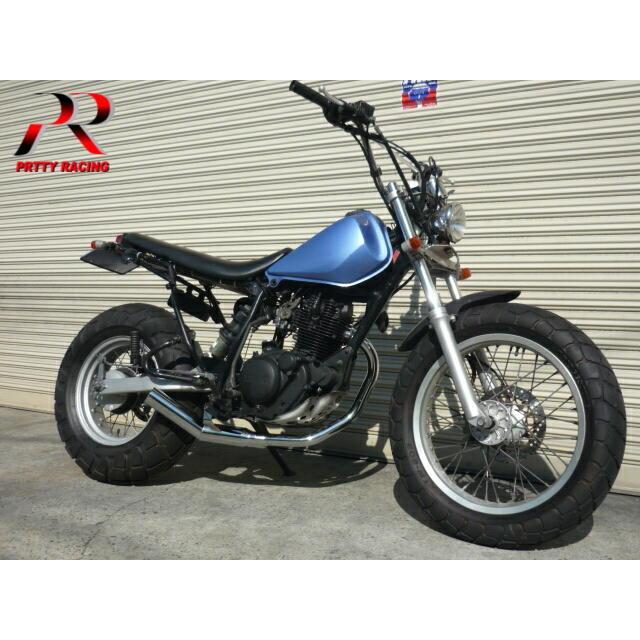 プリティー YAMAHA TW200 TW225 ショート管 70π マフラー メッキ