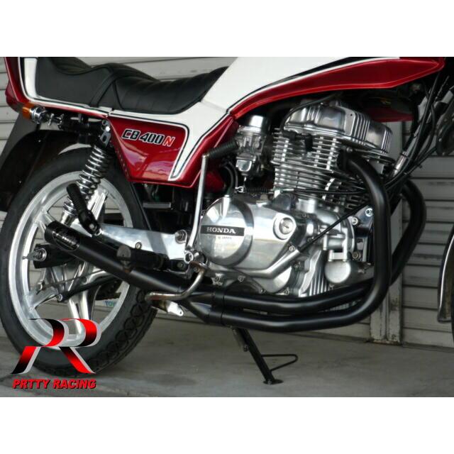 HONDA CB250N CB400N ホーク3 【忍】 サイドクロス管 マフラー 黒