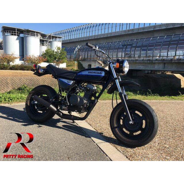 プリティ― HONDA エイプ50 APE ショート管 黒 マフラー PRETTY