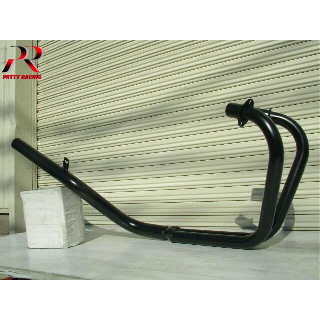 プリティ― HONDA CB250T CB400T ホーク2 ミドル管 50.8π マフラー 黒