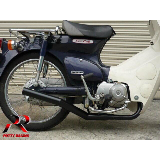 プリティ― HONDA カブ ショート管 黒 マフラー PRETTY : PRETTYRACING