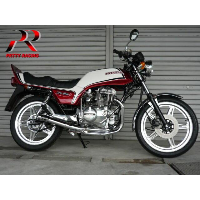 HONDA CB250NCB400N ホーク3 【響】 サイドクロス管 二重加工 マフラー