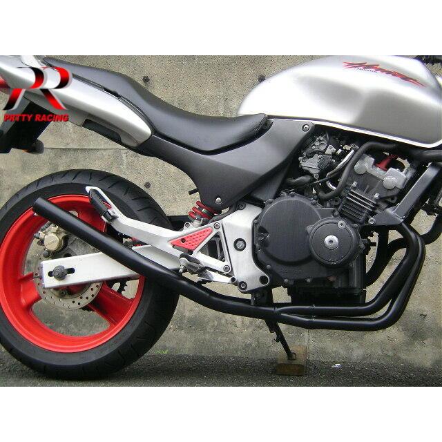 プリティ― HONDA ホーネット250 HORNET ミドル管 50.8π マフラー 黒