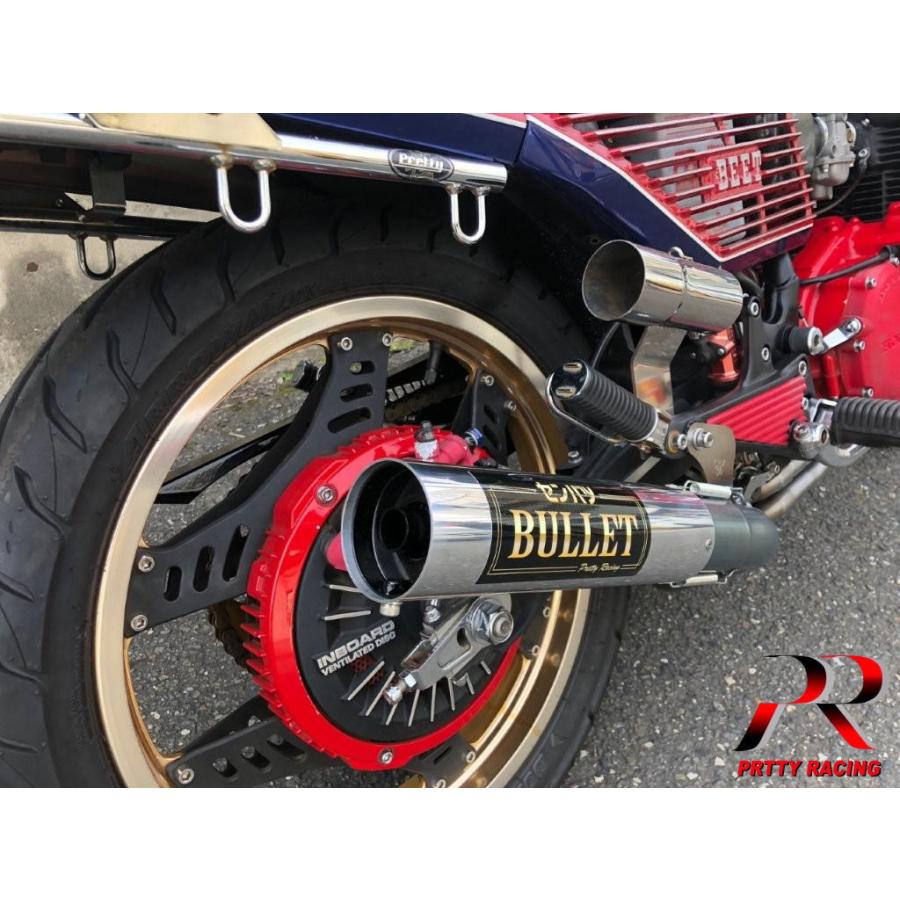 CBX400F用 PRETTY 薄型センバツブレット 素地 マフラー : PRETTYRACING