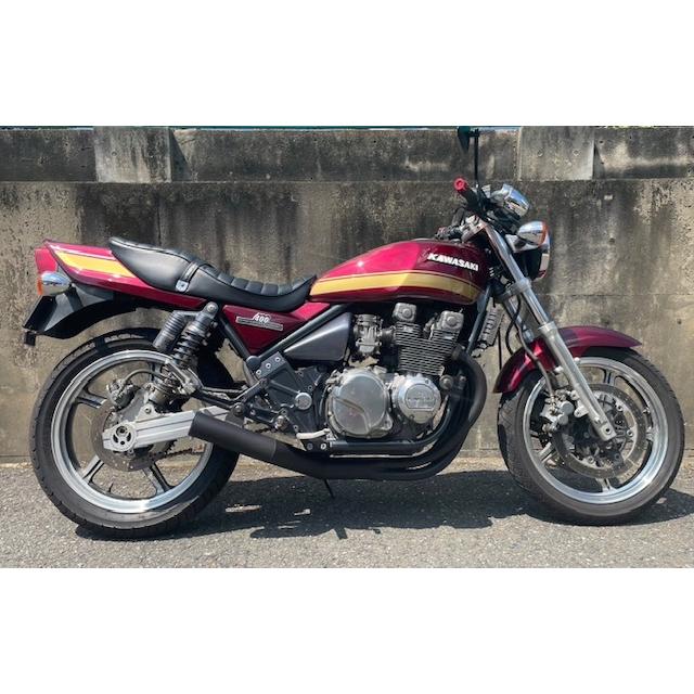 プリティー KAWASAKI SPIDER ゼファー400 手曲げショート管 黒