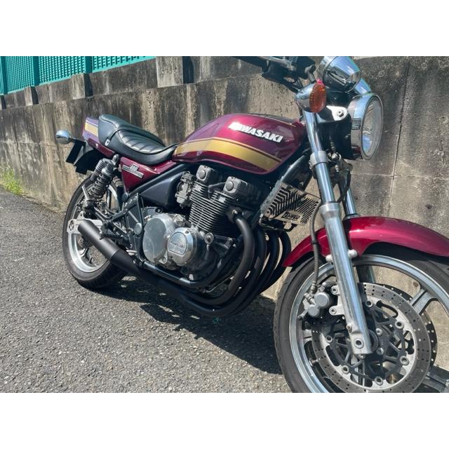 プリティー KAWASAKI SPIDER ゼファー400 手曲げショート管 黒