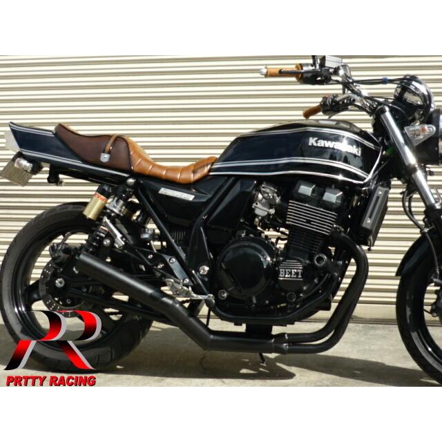 プリティー KAWASAKI ZRX400/2 98〜 ショート管 〜 70π マフラー 黒