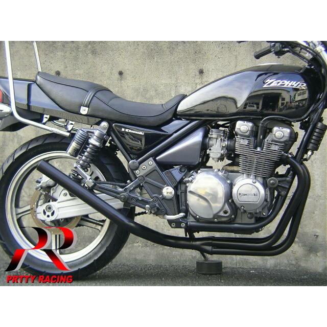 プリティ― KAWASAKI ゼファー400 /χ ミドル管 50.8π マフラー 黒