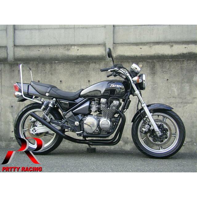 プリティ― KAWASAKI ゼファー400 /χ ミドル管 50.8π マフラー 黒