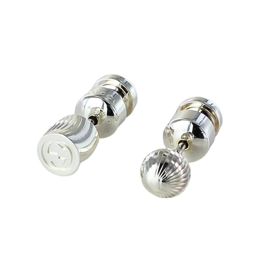 両耳 GUCCI ピアス シルバー グッチサークルトップ正規品 両耳 GUCCI