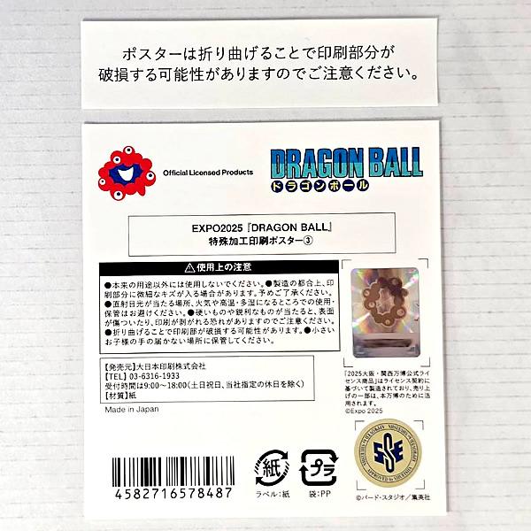ドラゴンボール EXPO2025『DRAGON BALL』 特殊加工印刷ポスター(3
