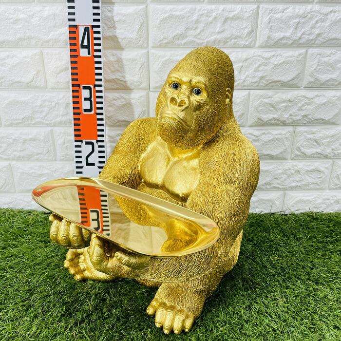 金ゴリラ 小物置き 巨大ゴールデンゴリラ 置物 かわいい おしゃれ