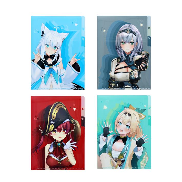 ホロライブ クリアファイル 3ポケット A5 4柄 [M便 1/16] : おなまえ
