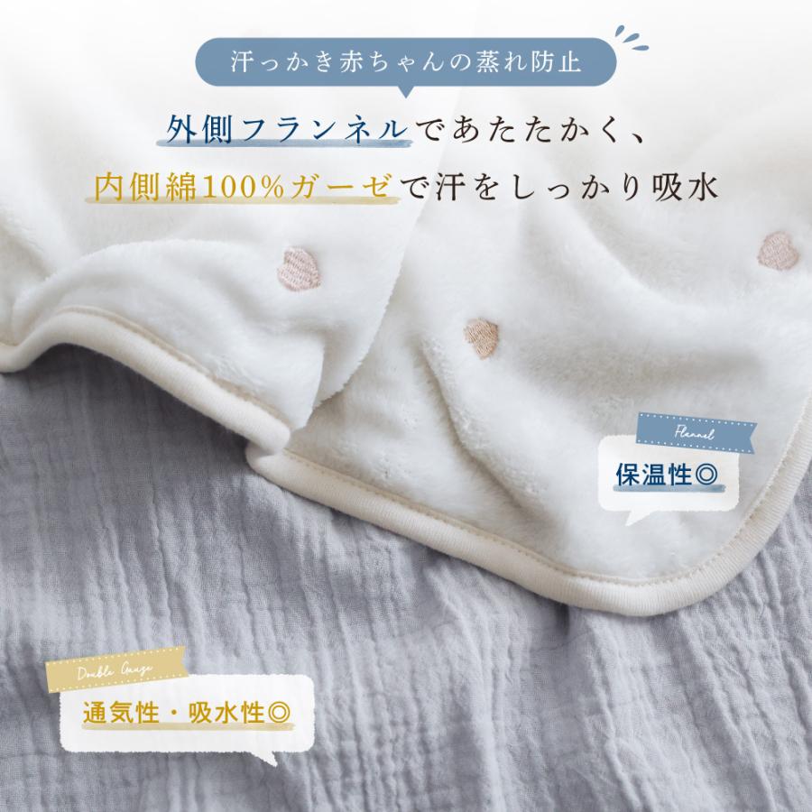 PUPPAPUPO（プッパプーポ） ベビー ブランケット 【フランネル×ガーゼ
