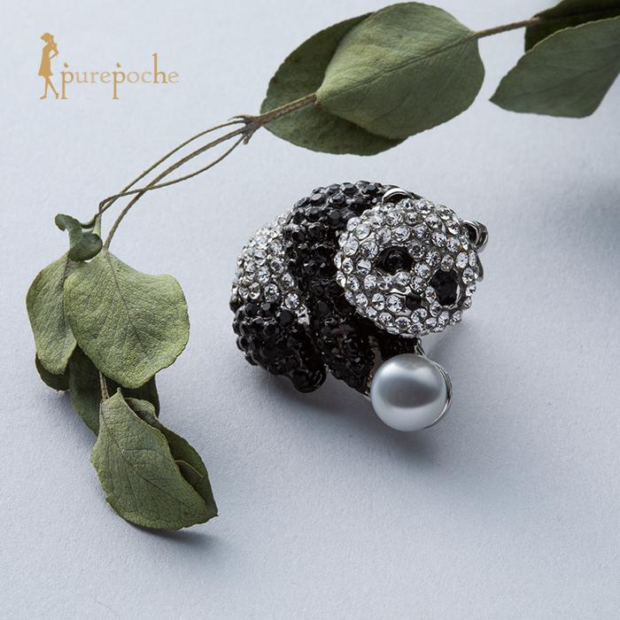 ブローチ 淡水パール 動物 パンダ : purepoche - 通販 - Yahoo