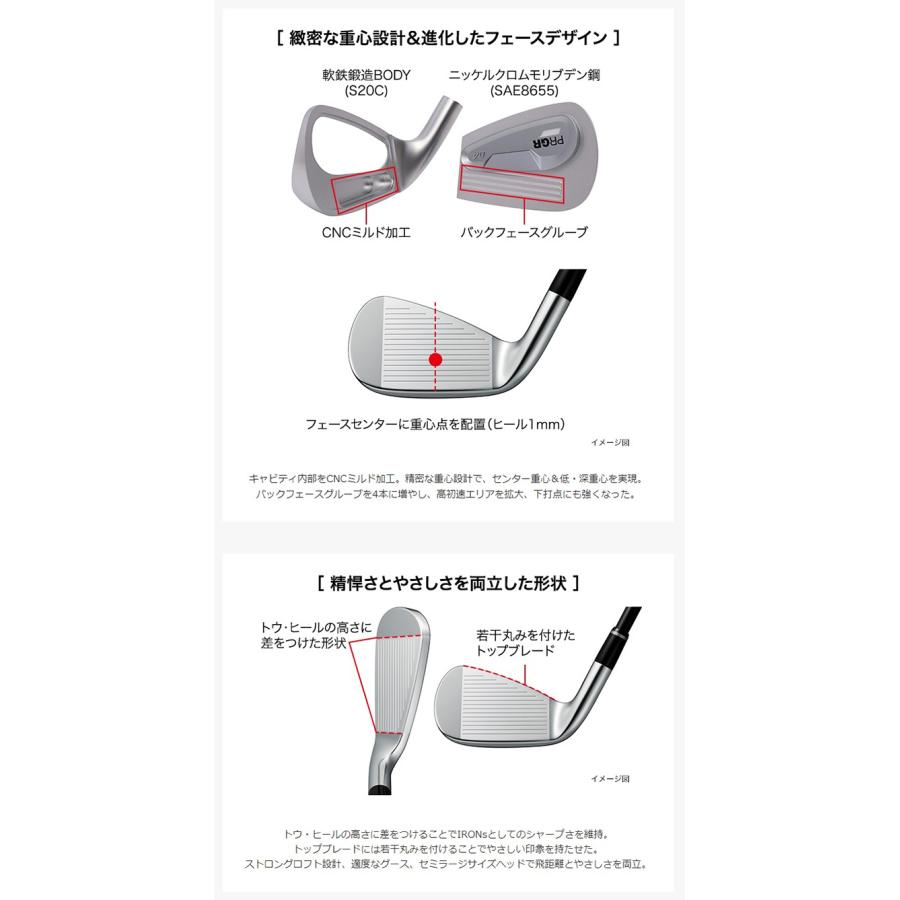 PRGR（プロギア） 04 アイアン 5本セット（#7-9、P、A）2024年モデル