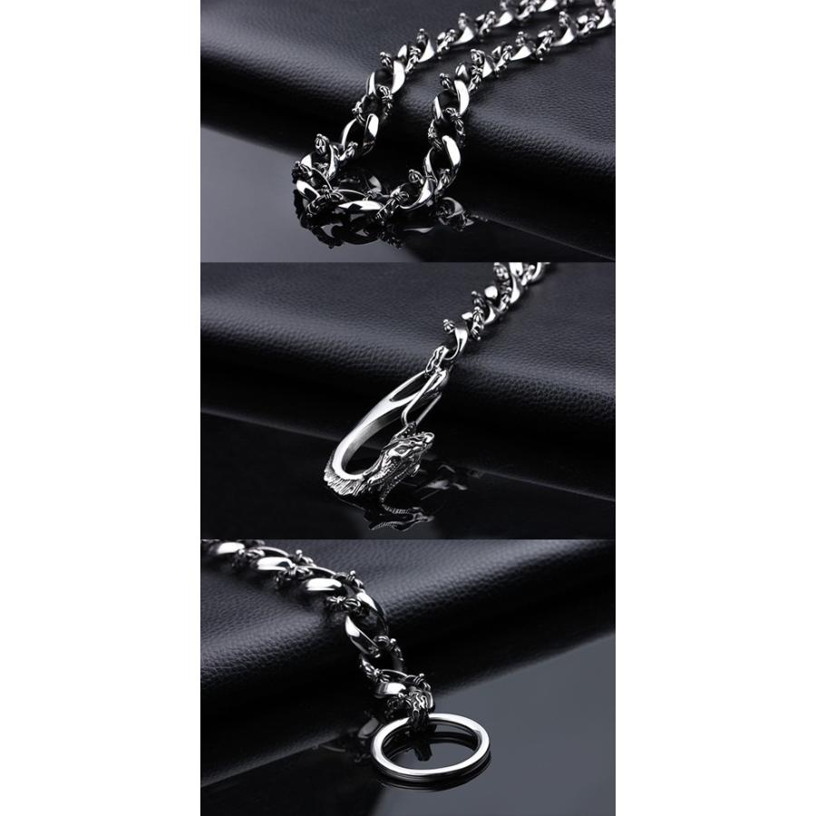 PW 高品質316Lステンレス クロムハーツ風 ウォレットチェーン / 幅14mm