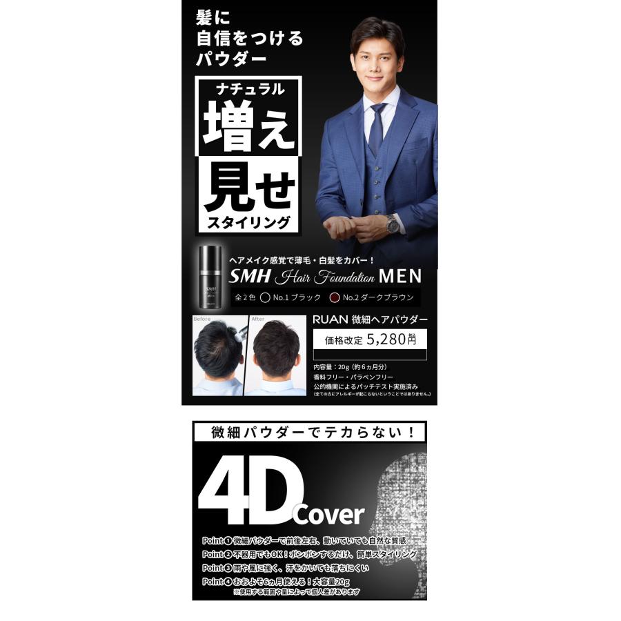 スーパーミリオンヘアー SMHメンズヘアファンデーション 20g ルアン