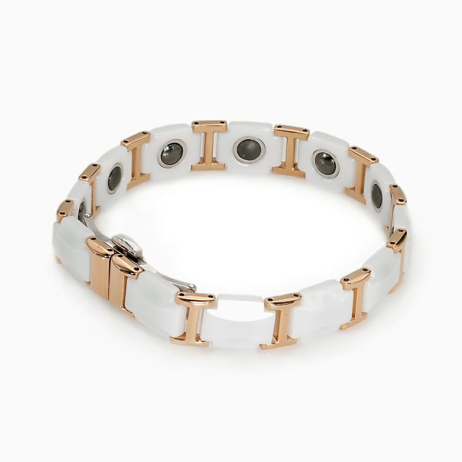 ブレスレット セラミック ゲルマニウム×マグネットの磁気ブレスレット