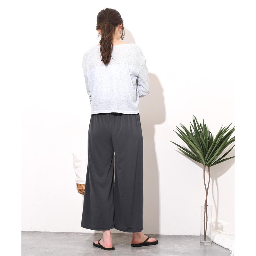 REAL STYLE ガウチョパンツ レディース ワイドパンツ ひんやり 冷感