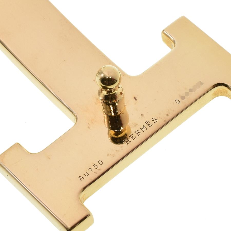 HERMES（エルメス） 750YG バックル Hベルト 純正ダイヤ イエロー