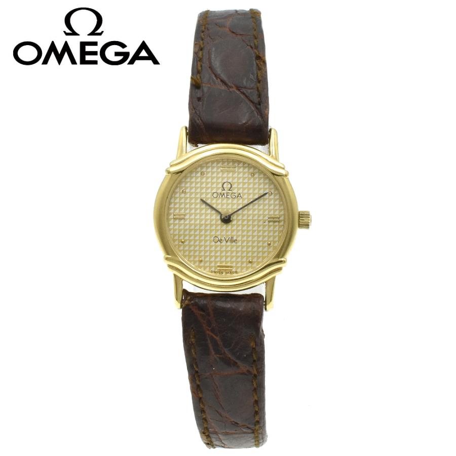 A01932】OMEGA オメガ デビル 1450 ラウンド QZ クォーツ レディース