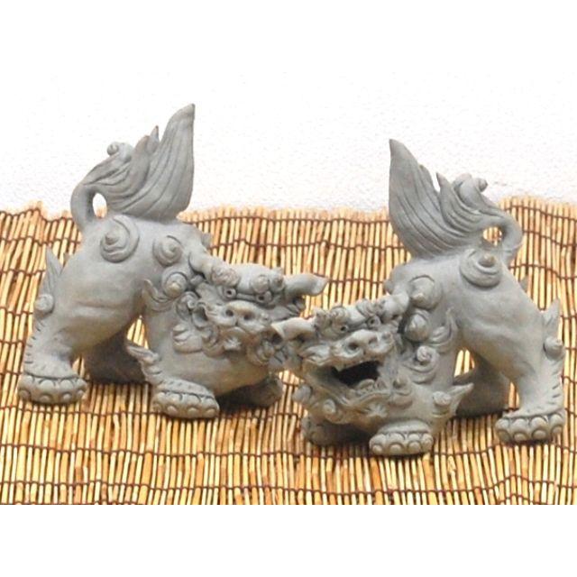 小橋川 昇 手捻這型獅子（白土焼締）＠小橋川陶芸 沖縄 置きもの