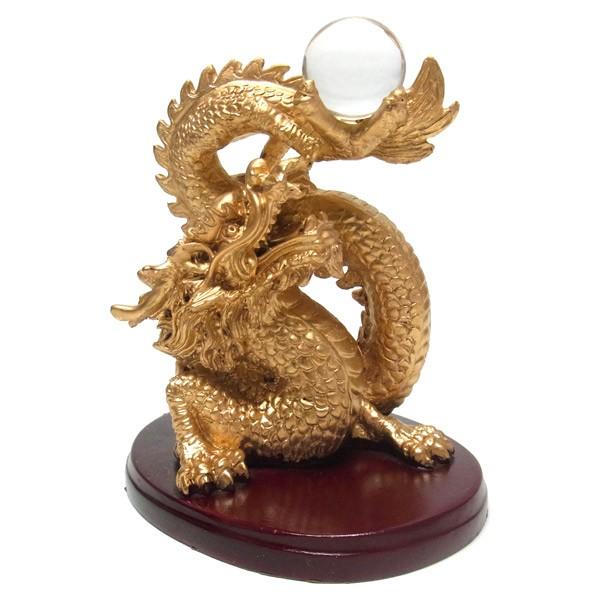 風水龍 置物 開運珠戯れ龍 16cm : 仏像と縁起物の専門店 龍祥本舗