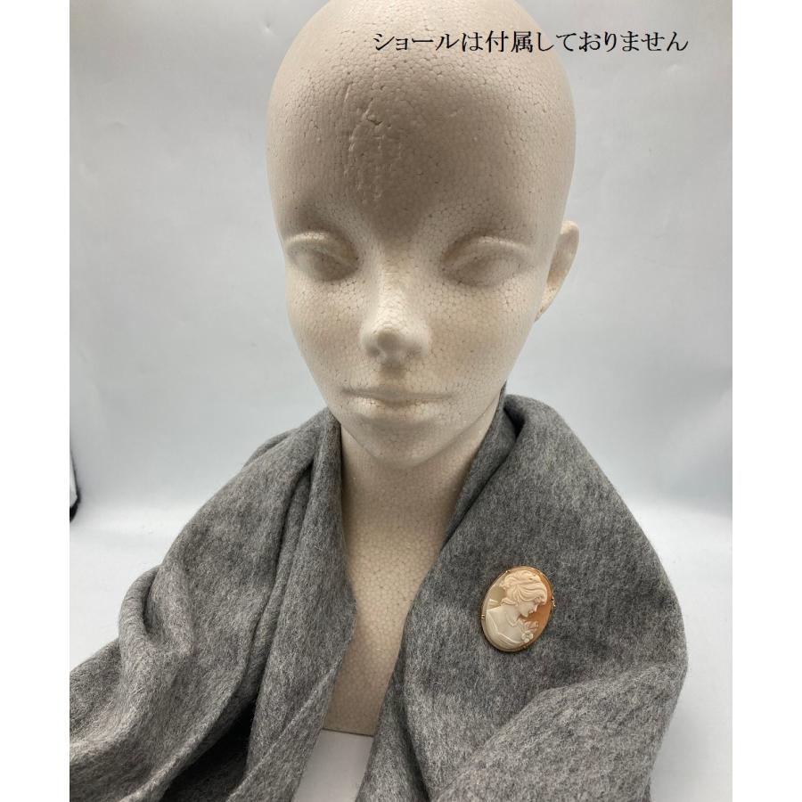 K18 シェルカメオ ブローチ 女性の横顔 中古 D4 : 京都リサイクル王国