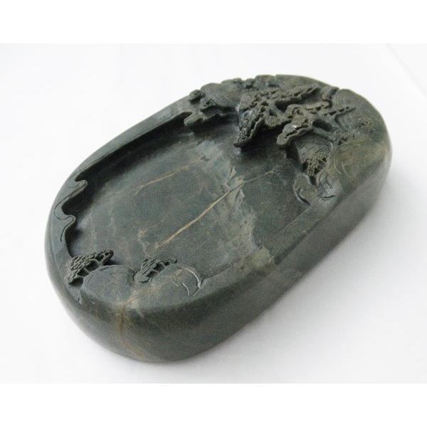 緑端渓硯 山水硯 約7.8吋 一点物 すずり : 書道用品 緑風店 - 通販