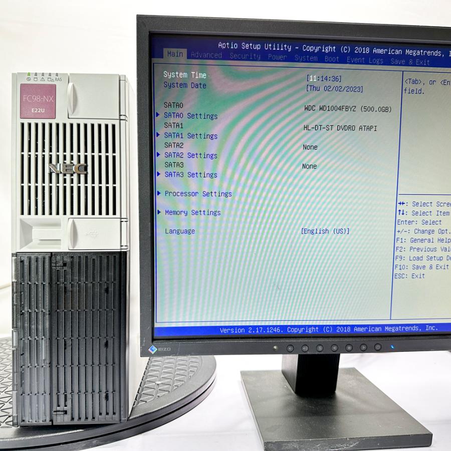 NEC NEC FC98-NX FC-E22U-S Windows10 Pro 64bit HDD 500GB メモリ4GB