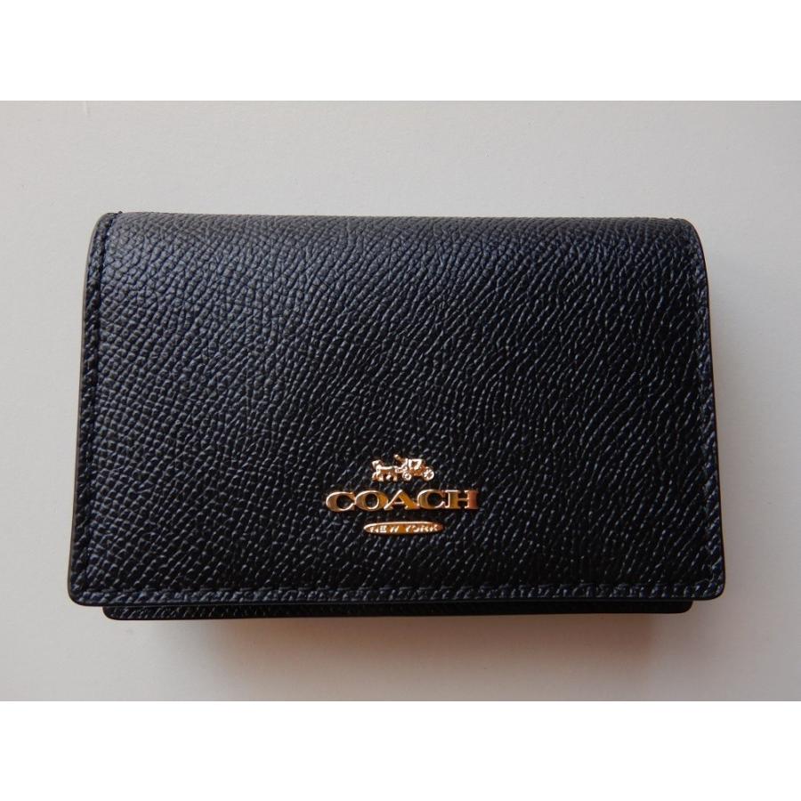 COACH（コーチ） カードケース 名刺入れ 黒 ブラック レザー 革