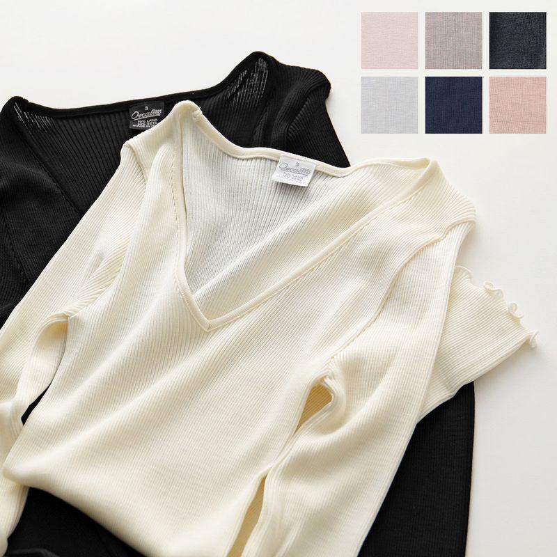 OSCALITO（オスカリート） 長袖ニット 3486 レディース Vネック シルク