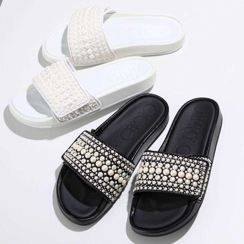 JIMMY CHOO（ジミーチュウ） スライド サンダル FITZ/F ZWY レディース