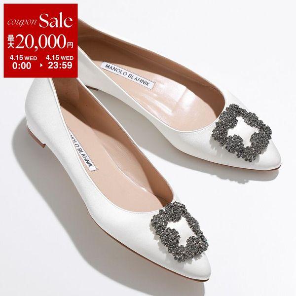 MANOLO BLAHNIK（マノロブラニク） パンプス HANGISIFLAT FMC SATIN