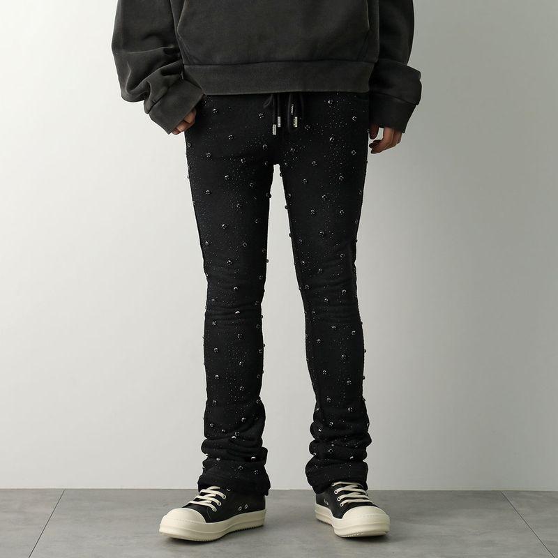 GUAPI グアピ スウェットパンツ Obsidian Black Embellished Sweat