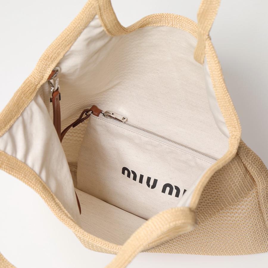 miu miu（ミュウミュウ） トートバッグ RAFIA LOGO ラフィア ロゴ