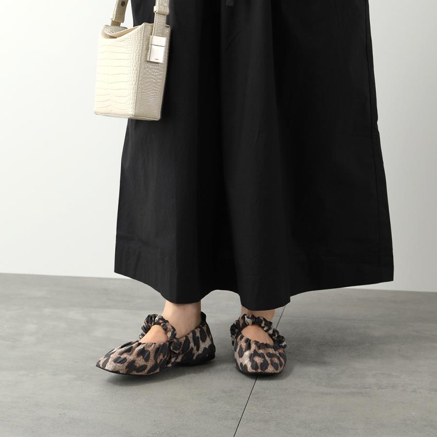 GANNI（ガニー） バレエシューズ SOFT SQUARE TOE SCRUNCHIE BALLERINA