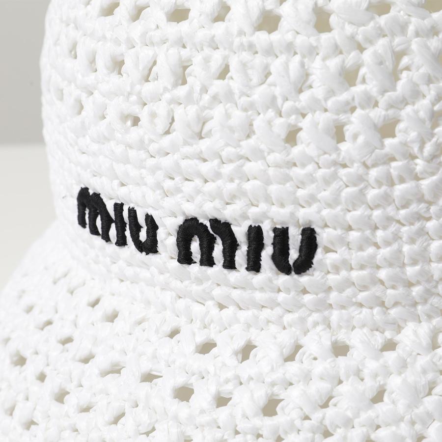 miu miu（ミュウミュウ） バケットハット 5HC287 2DO1 レディース ロゴ