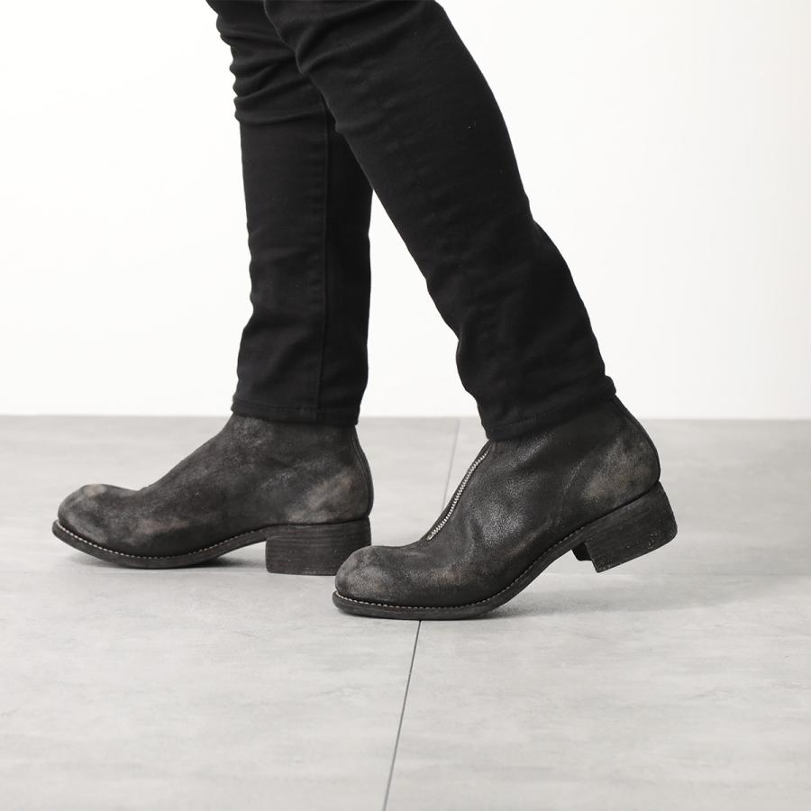 GUIDI（グイディ） フロントジップブーツ PL1 RU メンズ ホースレザー