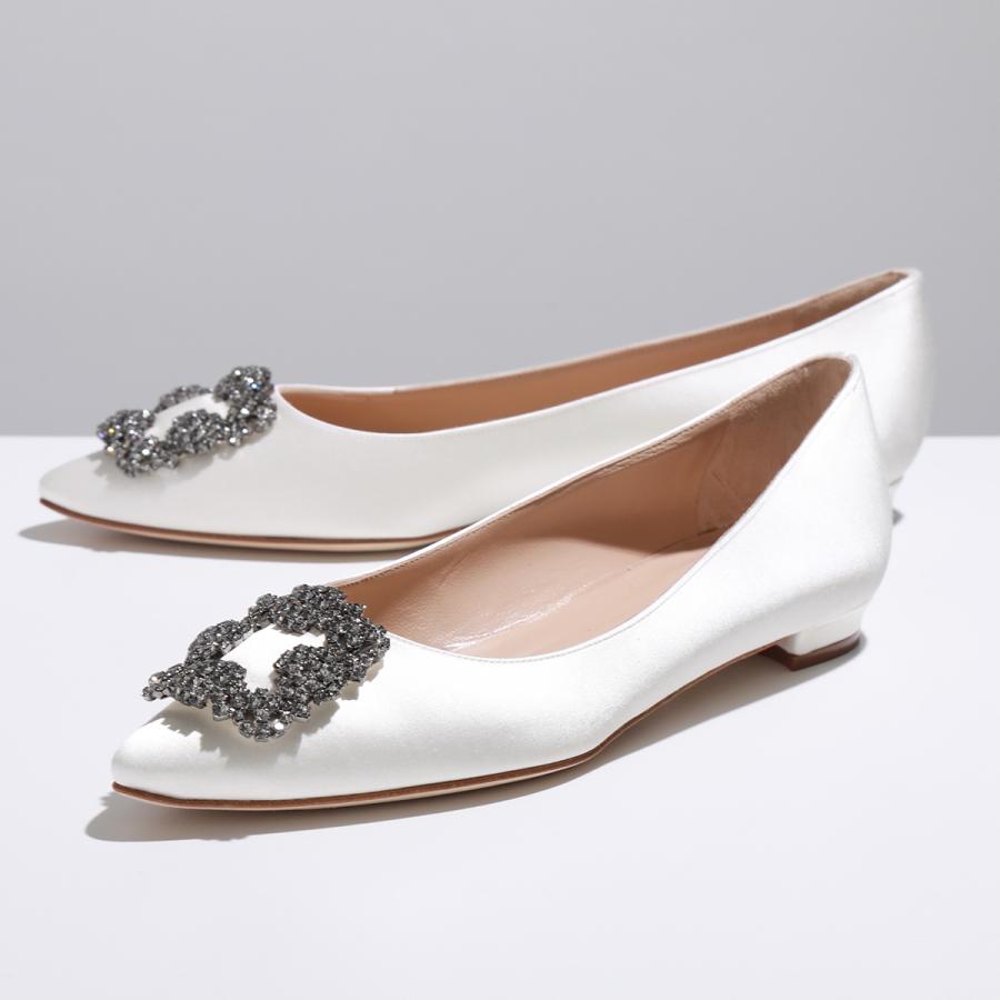 MANOLO BLAHNIK（マノロブラニク） パンプス HANGISIFLAT FMC SATIN