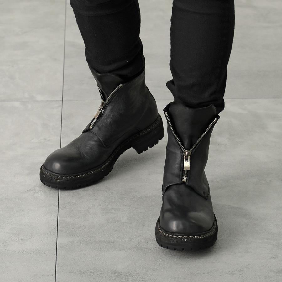 GUIDI（グイディ） フロントジップブーツ GR05FRV メンズ ホースレザー